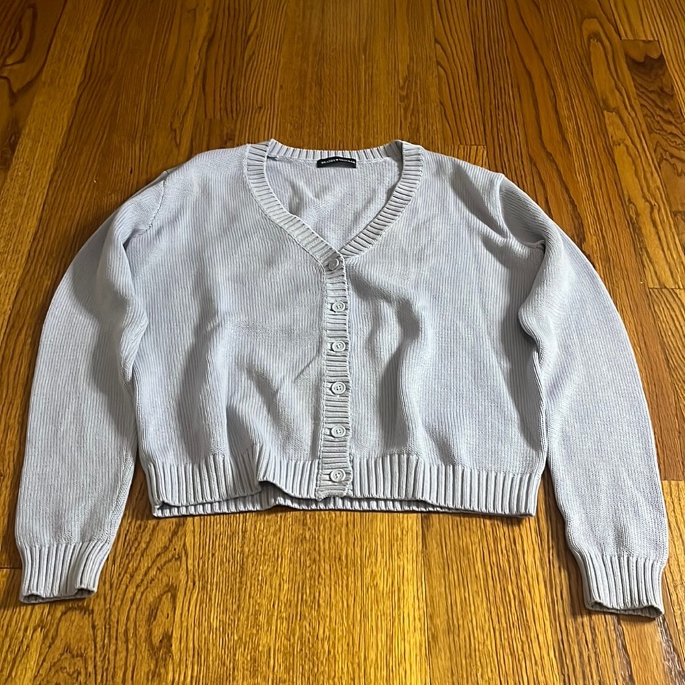 Brandy Melville Woman’s Blue Cardigan Sweater One Size